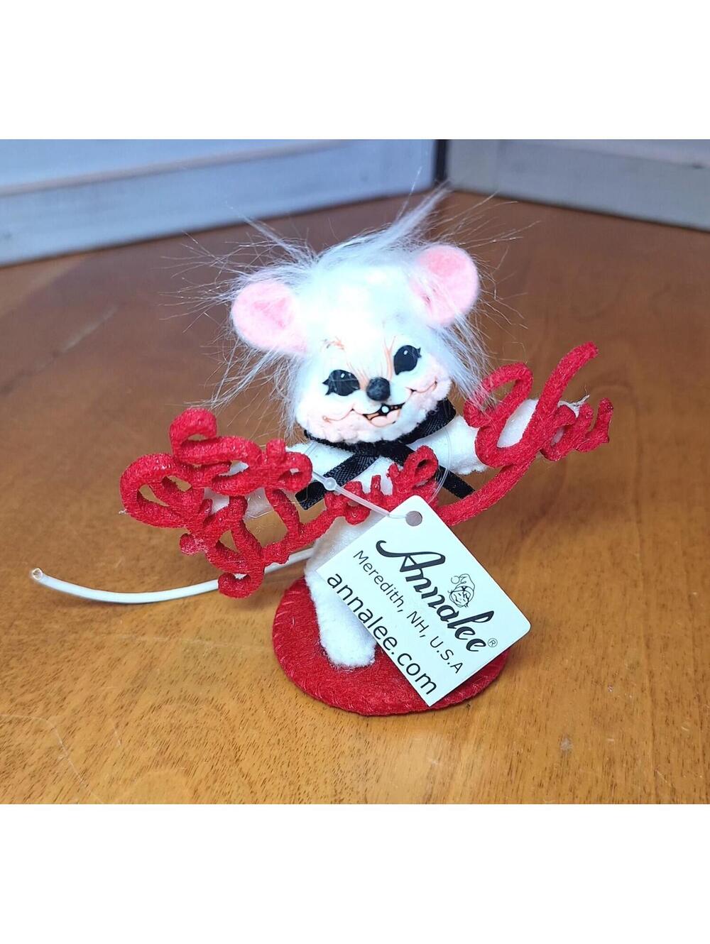 Annalee Ps. I Love You Mouse 2021 Plush Doll Figurine New With Tags 3"H
